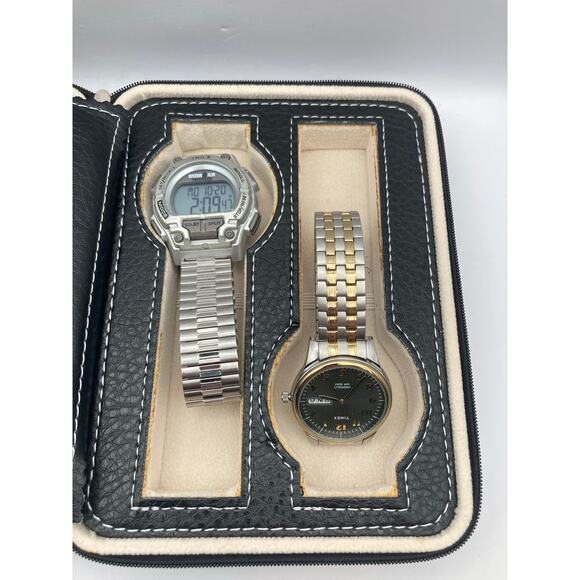 Mens Timex Watch Lot Bundle w Case - New Batteries Expedition Ironman Triathlon - Picture 9 of 14
